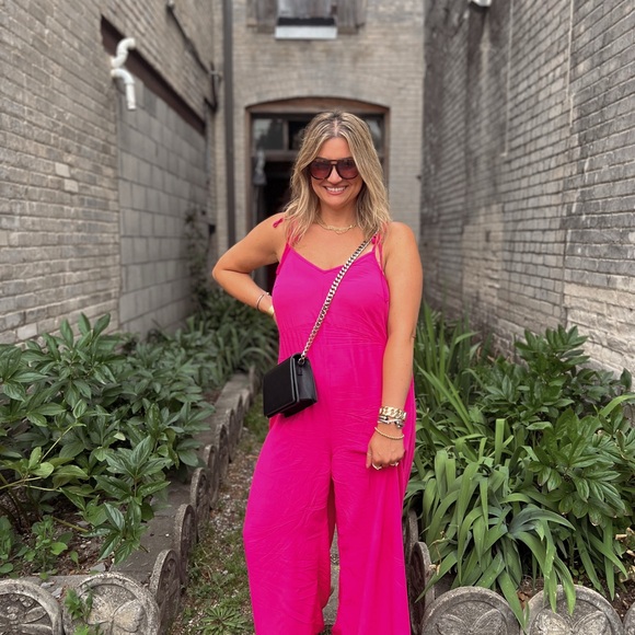 Old Navy Pants - Old Navy Vibrant Pink Jumpsuit